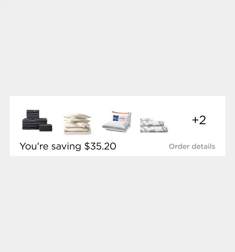 Kohl's order summary wireframe image